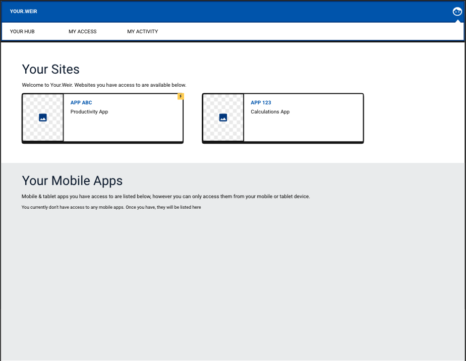 Low-fidelity wireframe of Your Sites