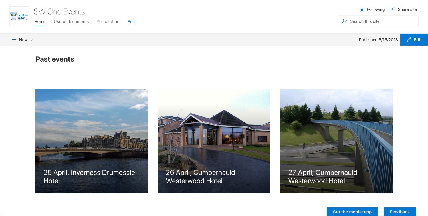 SW One (Scottish Water event management)